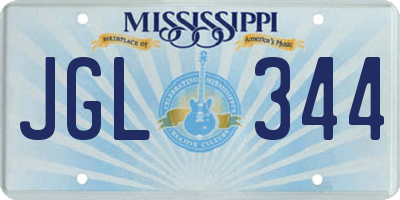 MS license plate JGL344