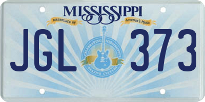 MS license plate JGL373