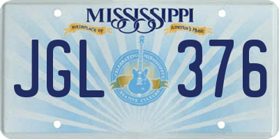 MS license plate JGL376