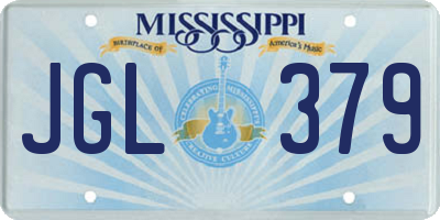 MS license plate JGL379