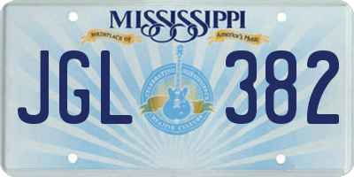 MS license plate JGL382