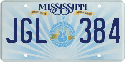 MS license plate JGL384
