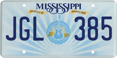 MS license plate JGL385