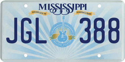MS license plate JGL388