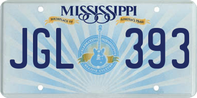 MS license plate JGL393