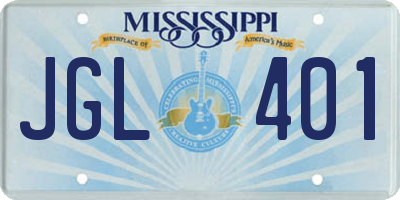 MS license plate JGL401