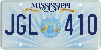 MS license plate JGL410