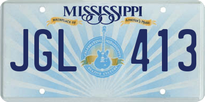 MS license plate JGL413