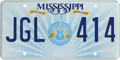 MS license plate JGL414