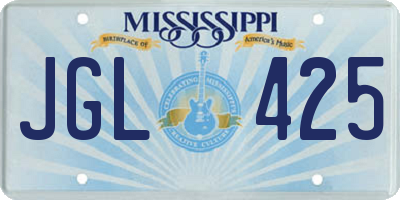 MS license plate JGL425