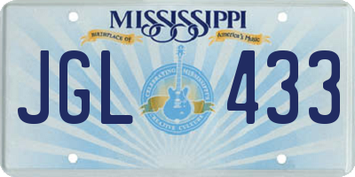 MS license plate JGL433