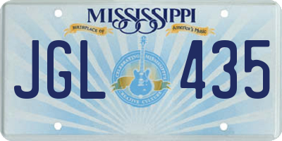 MS license plate JGL435
