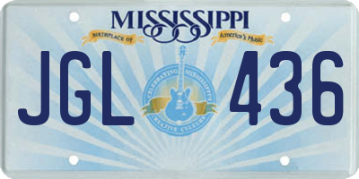 MS license plate JGL436