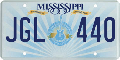 MS license plate JGL440