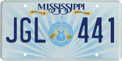 MS license plate JGL441