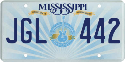 MS license plate JGL442
