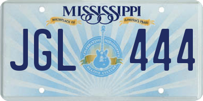 MS license plate JGL444