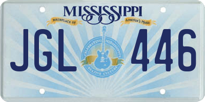 MS license plate JGL446