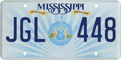 MS license plate JGL448