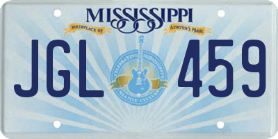 MS license plate JGL459