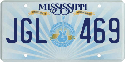 MS license plate JGL469