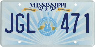 MS license plate JGL471