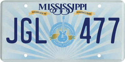 MS license plate JGL477