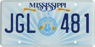 MS license plate JGL481