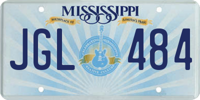 MS license plate JGL484