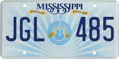 MS license plate JGL485
