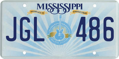 MS license plate JGL486