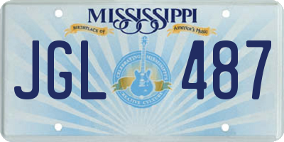 MS license plate JGL487