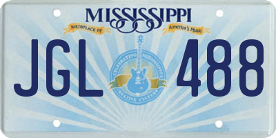 MS license plate JGL488