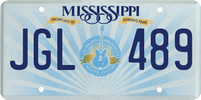 MS license plate JGL489