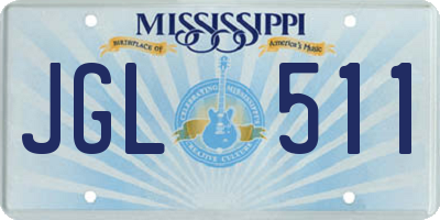 MS license plate JGL511