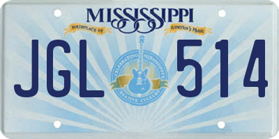 MS license plate JGL514