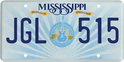 MS license plate JGL515