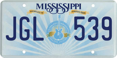 MS license plate JGL539