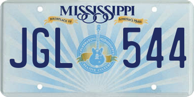 MS license plate JGL544