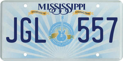 MS license plate JGL557