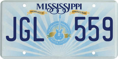MS license plate JGL559