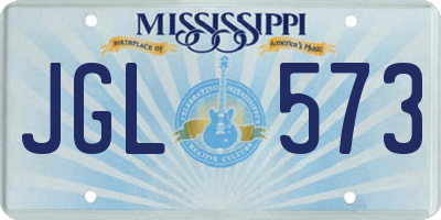MS license plate JGL573