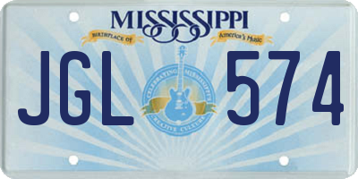 MS license plate JGL574