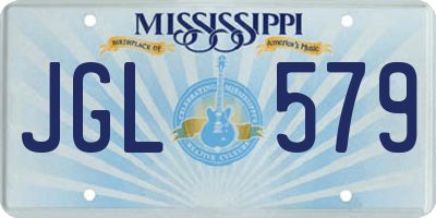 MS license plate JGL579