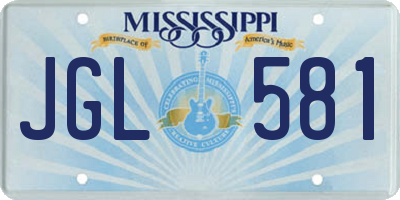 MS license plate JGL581