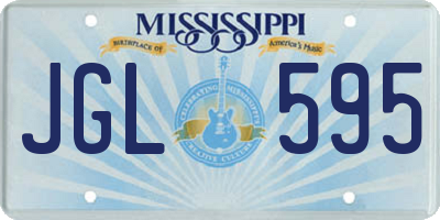 MS license plate JGL595