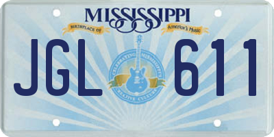 MS license plate JGL611