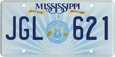 MS license plate JGL621