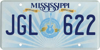 MS license plate JGL622