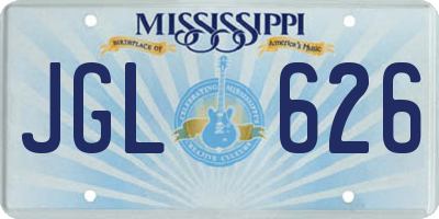 MS license plate JGL626
